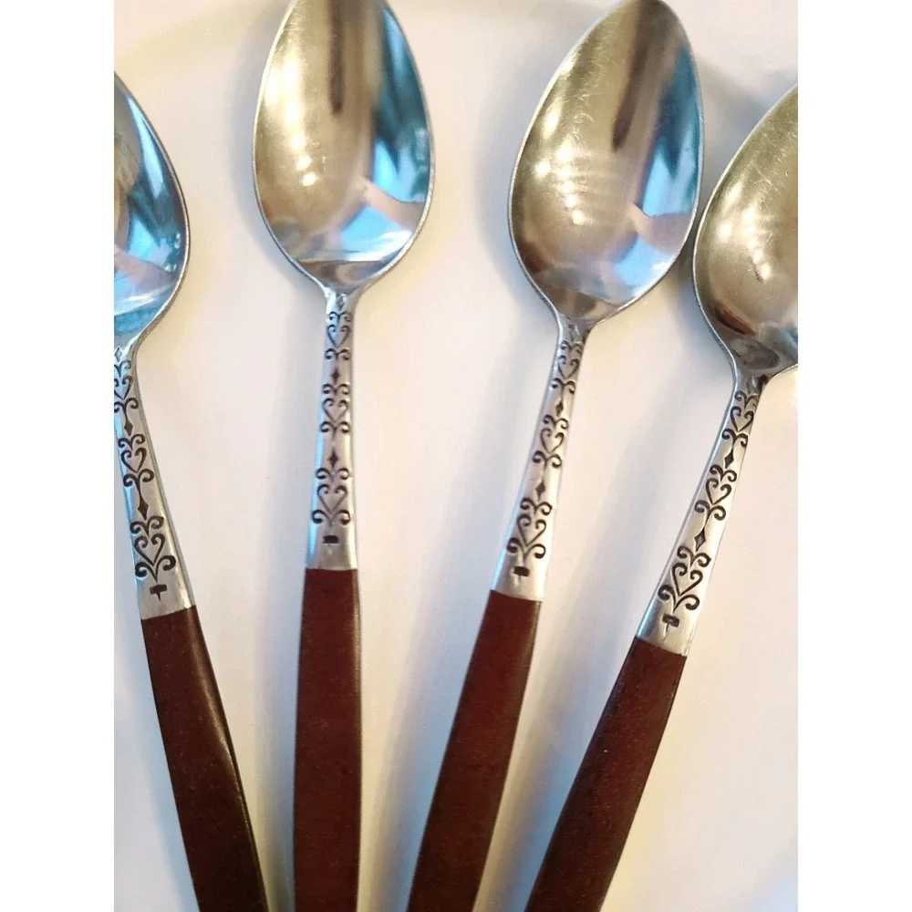 Interpur INR2 Set of 4 Brown Handle Spoons 6